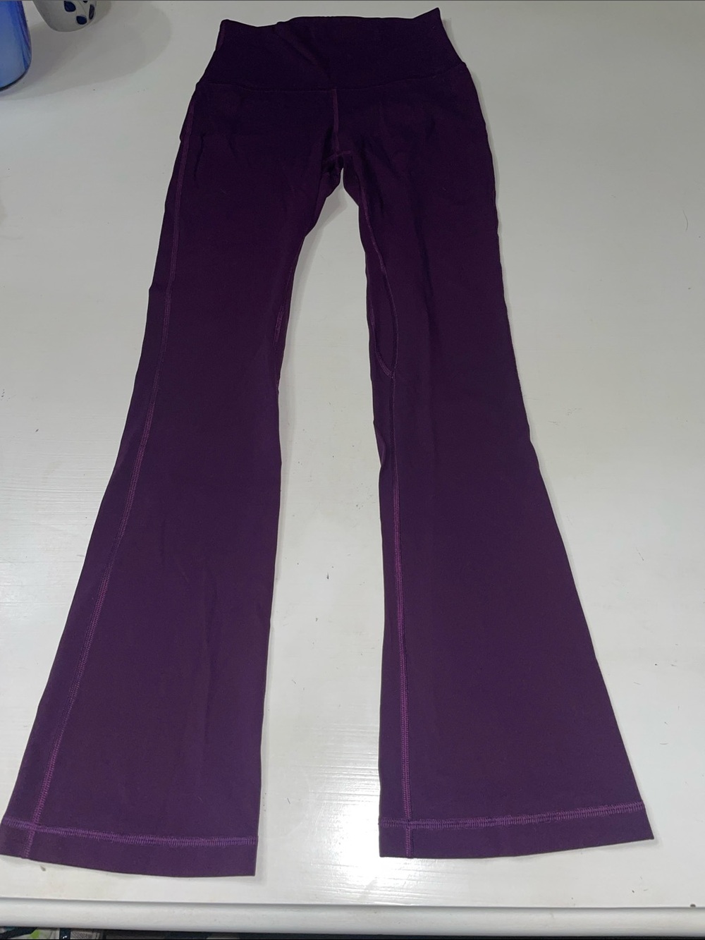 Lululemon high waisted purple wide leg leggings size 4